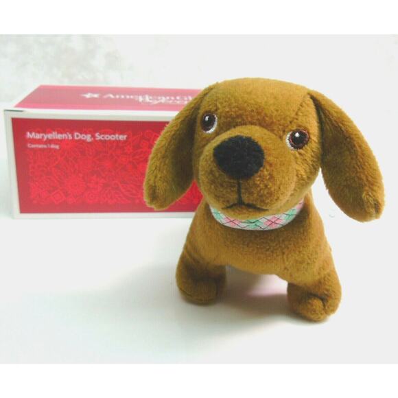 NEW American Girl Doll MARYELLEN'S Dachshund DOG "Scooter" Plush Pet Collar BOX - Picture 1 of 7